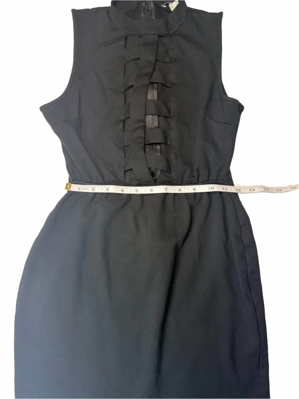 Charlotte Russe Black Bodycon High Neck Sleeveless Open Back Cutout Dress S